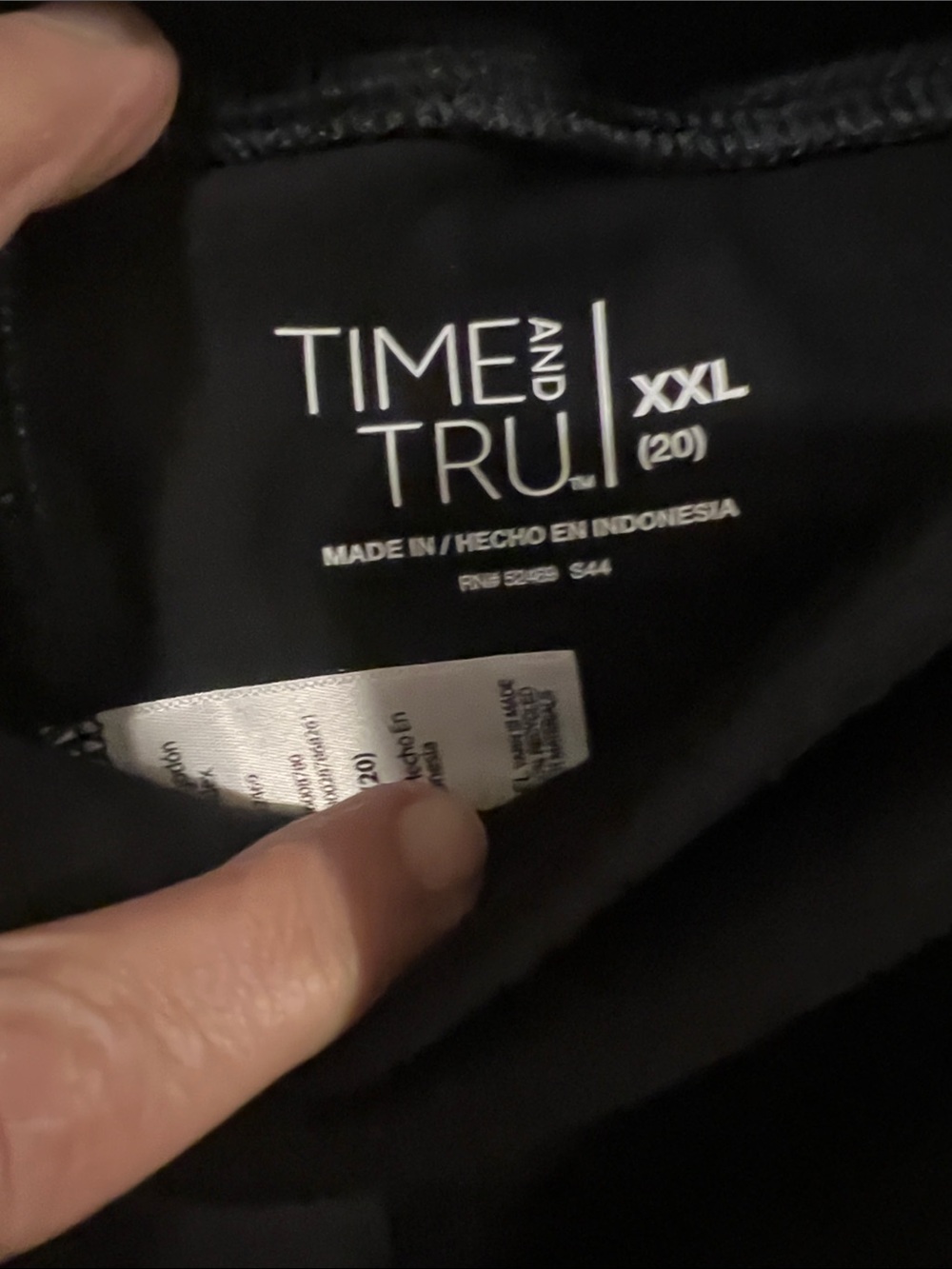Time and Tru Black Women's Leggings - Picture 2 of 2